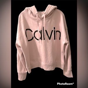 Calvin Klein performance bold logo plus size hoodie women’s pink